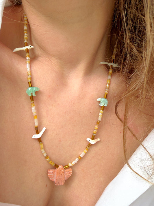 Collier UNIA - Bouton d'or
