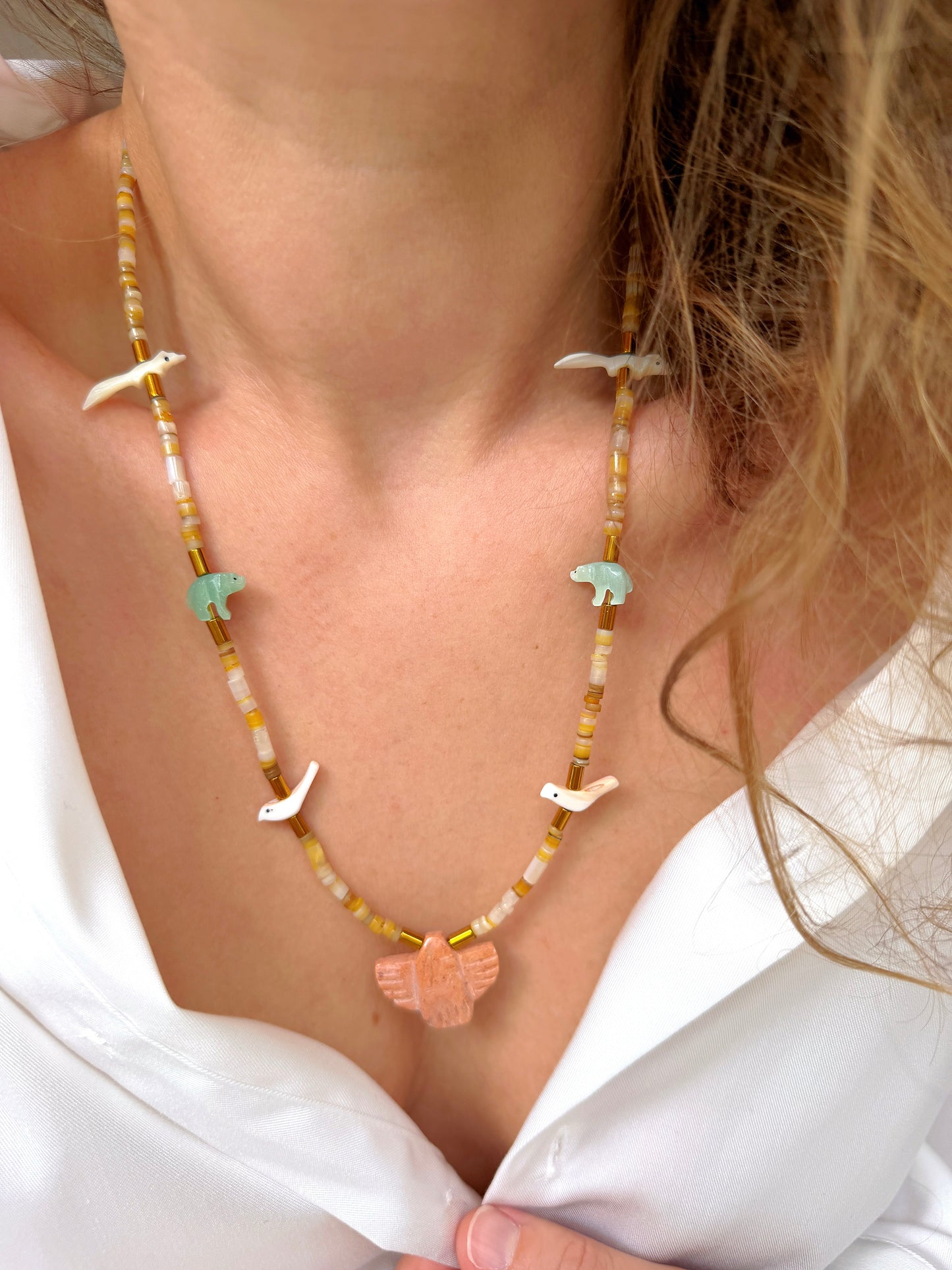 Collier UNIA - Bouton d'or