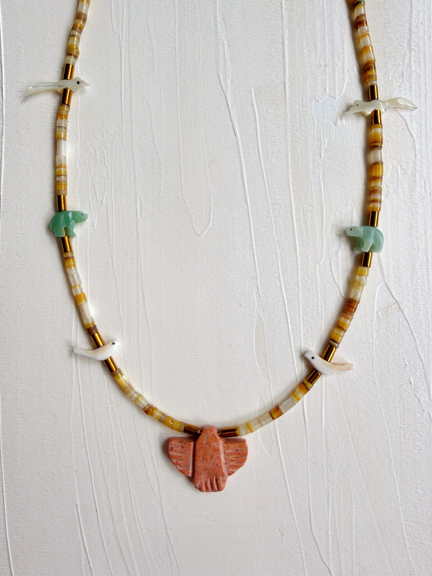 Collier UNIA - Bouton d'or