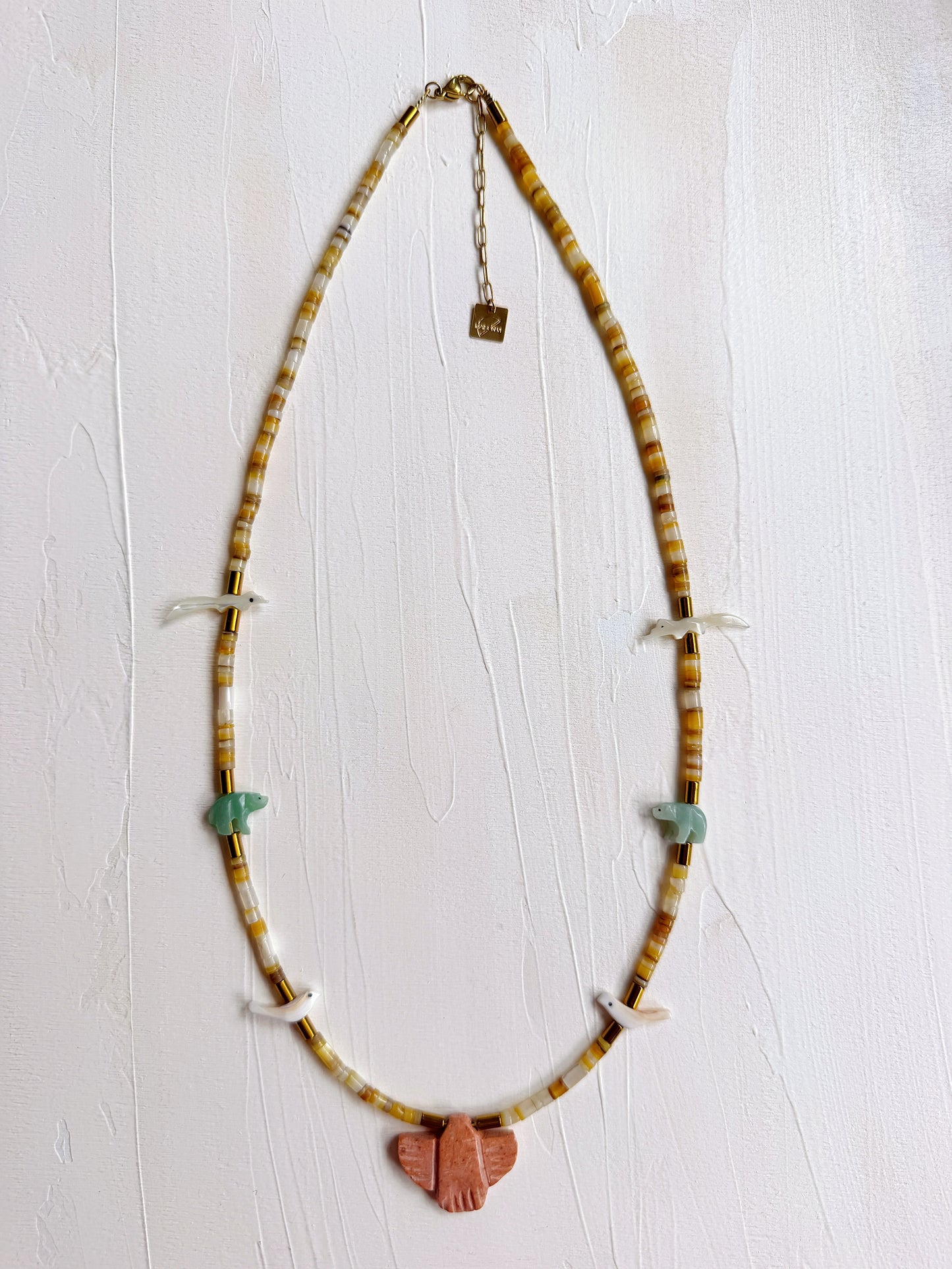 Collier UNIA - Bouton d'or