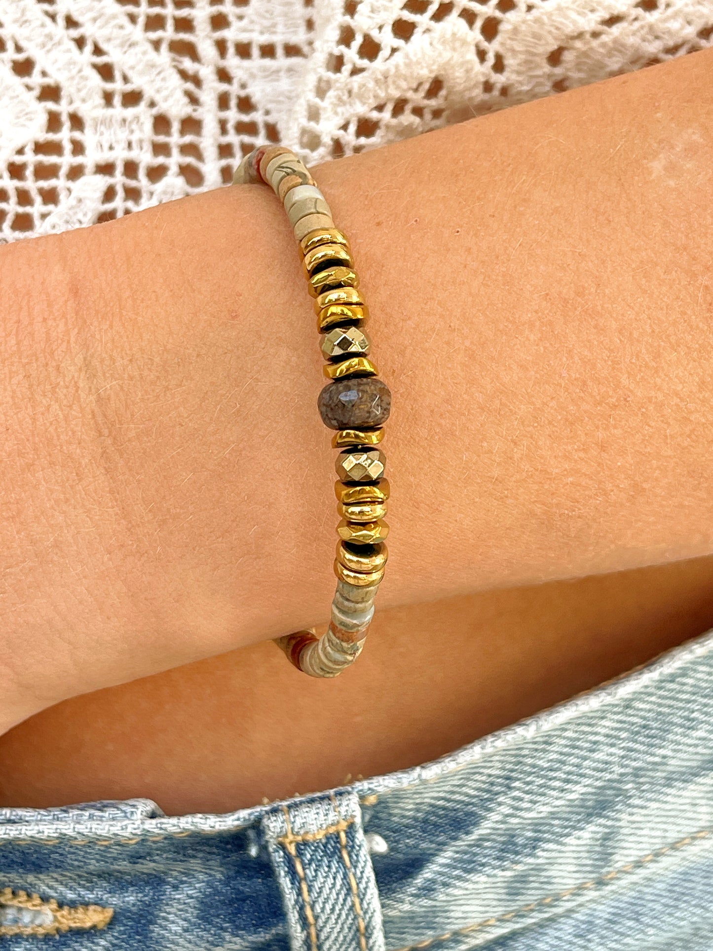 Bracelet JAJA - Jaspe aqua terra