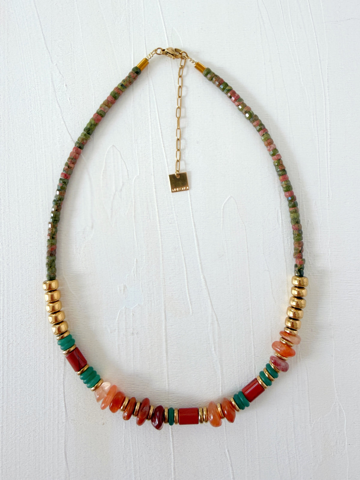 Collier VIGO - Jaspe rouge