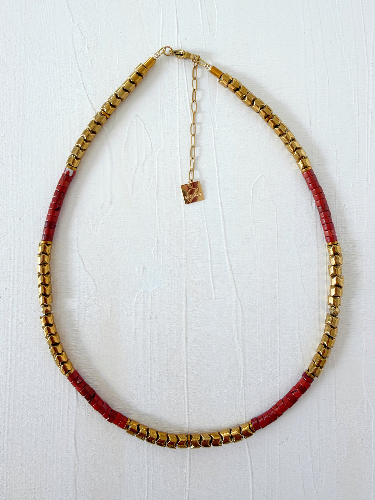 Collier URIEL - Jaspe rouge