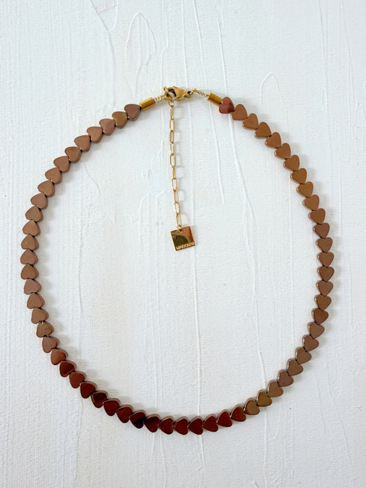 Collier LOVE - Cuivre