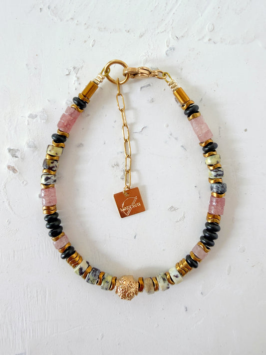 Bracelet VIOLAINE - Turquoise africaine jaune