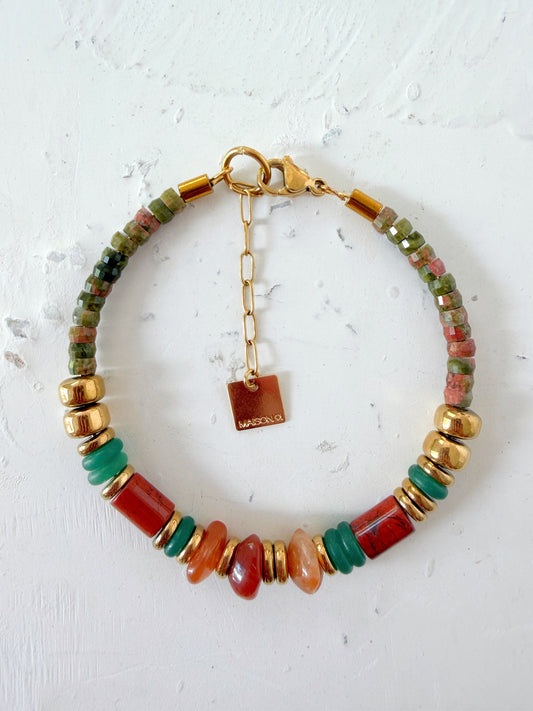 Bracelet VANNA - Jaspe rouge