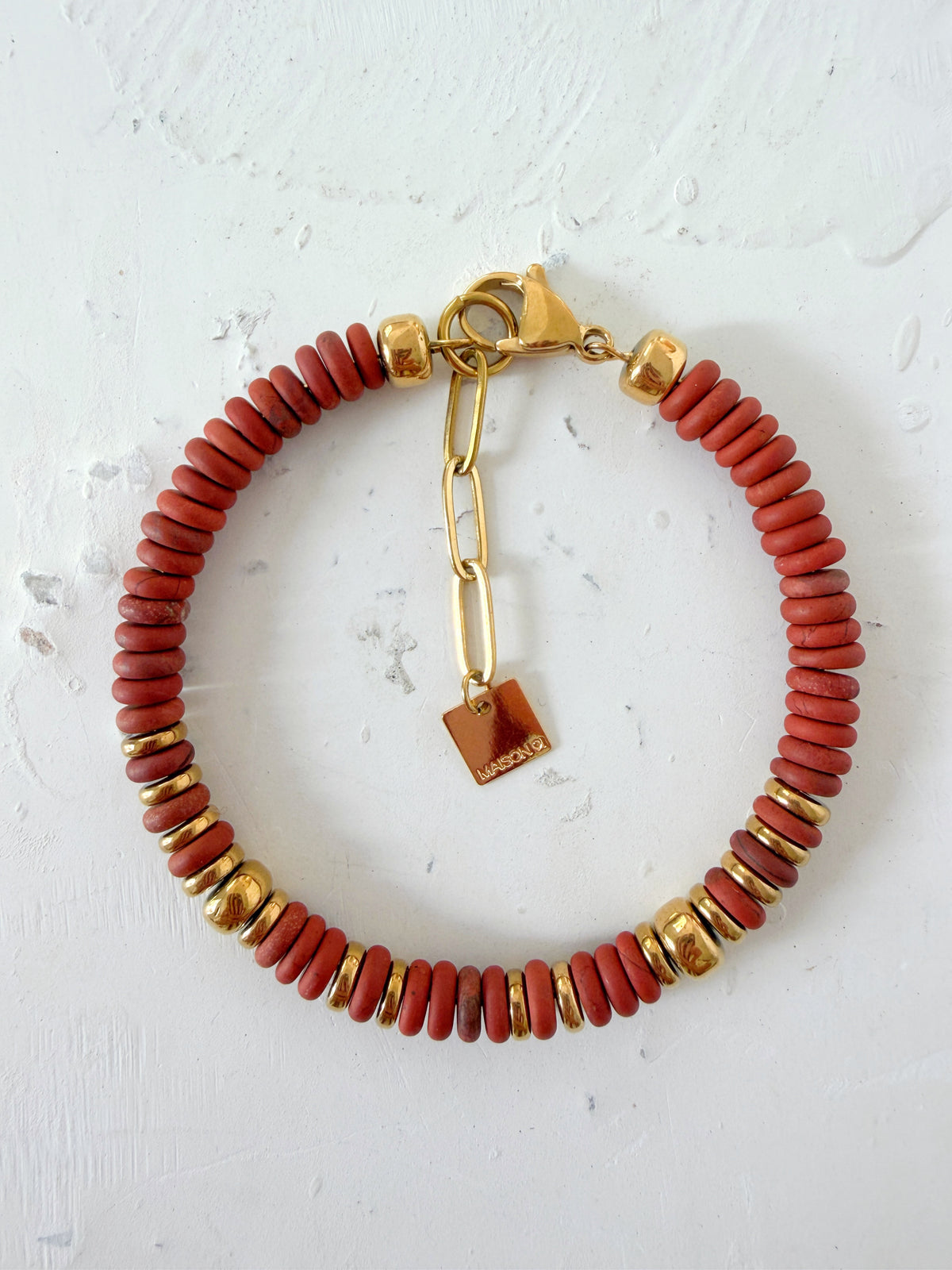 Bracelet VANDA - Jaspe rouge