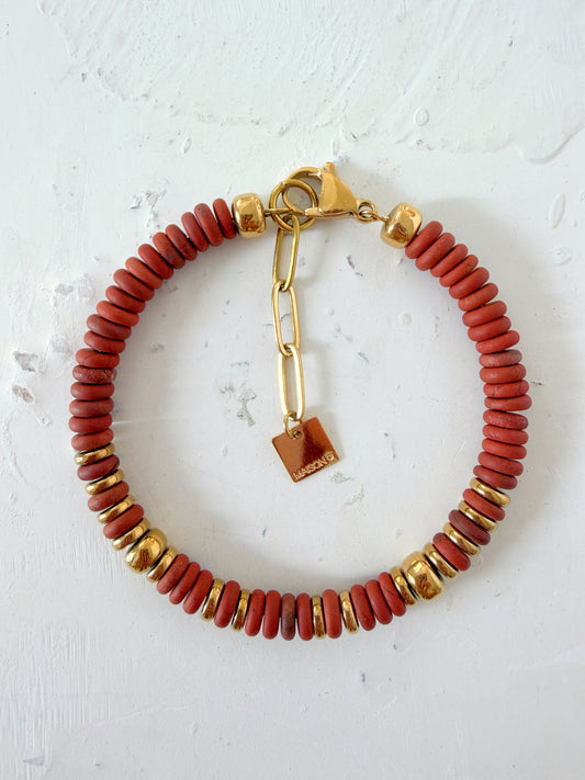 Bracelet VANDA - Jaspe rouge
