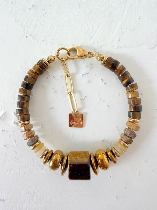 Bracelet VIOLETTE - Oeil de tigre