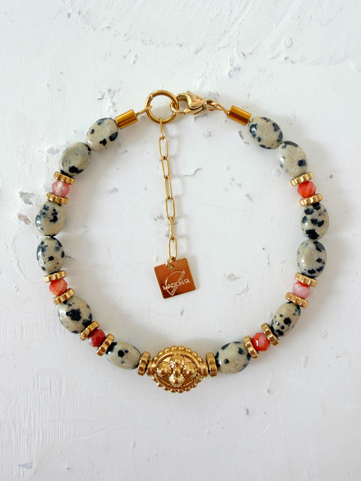Bracelet TÉA - Jaspe dalmatien