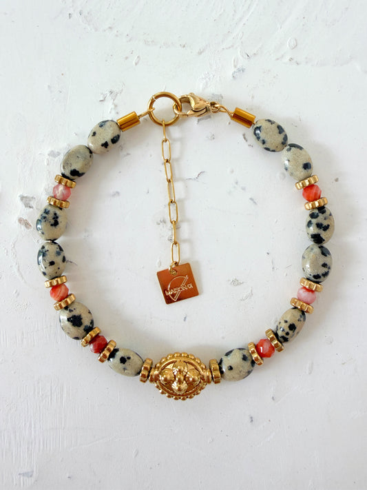 Bracelet TÉA - Jaspe dalmatien