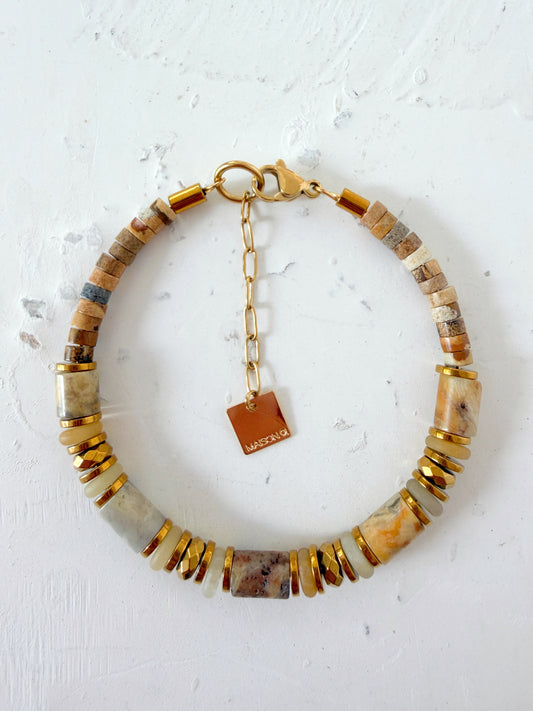 Bracelet VÉRANE - Agate dentelle