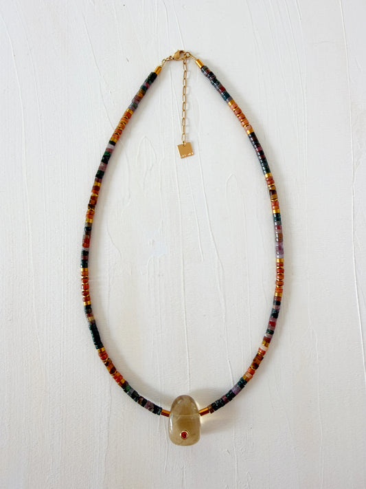 Collier VIRGILE - Quartz citron