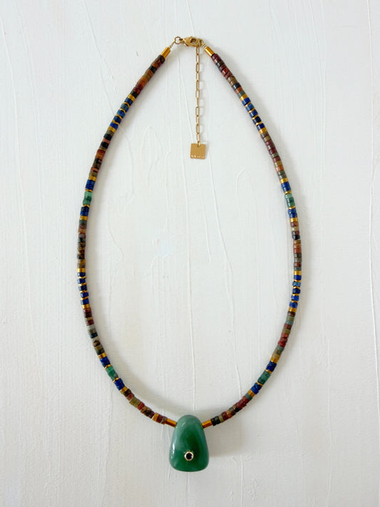 Collier VIRGILE - Aventurine verte