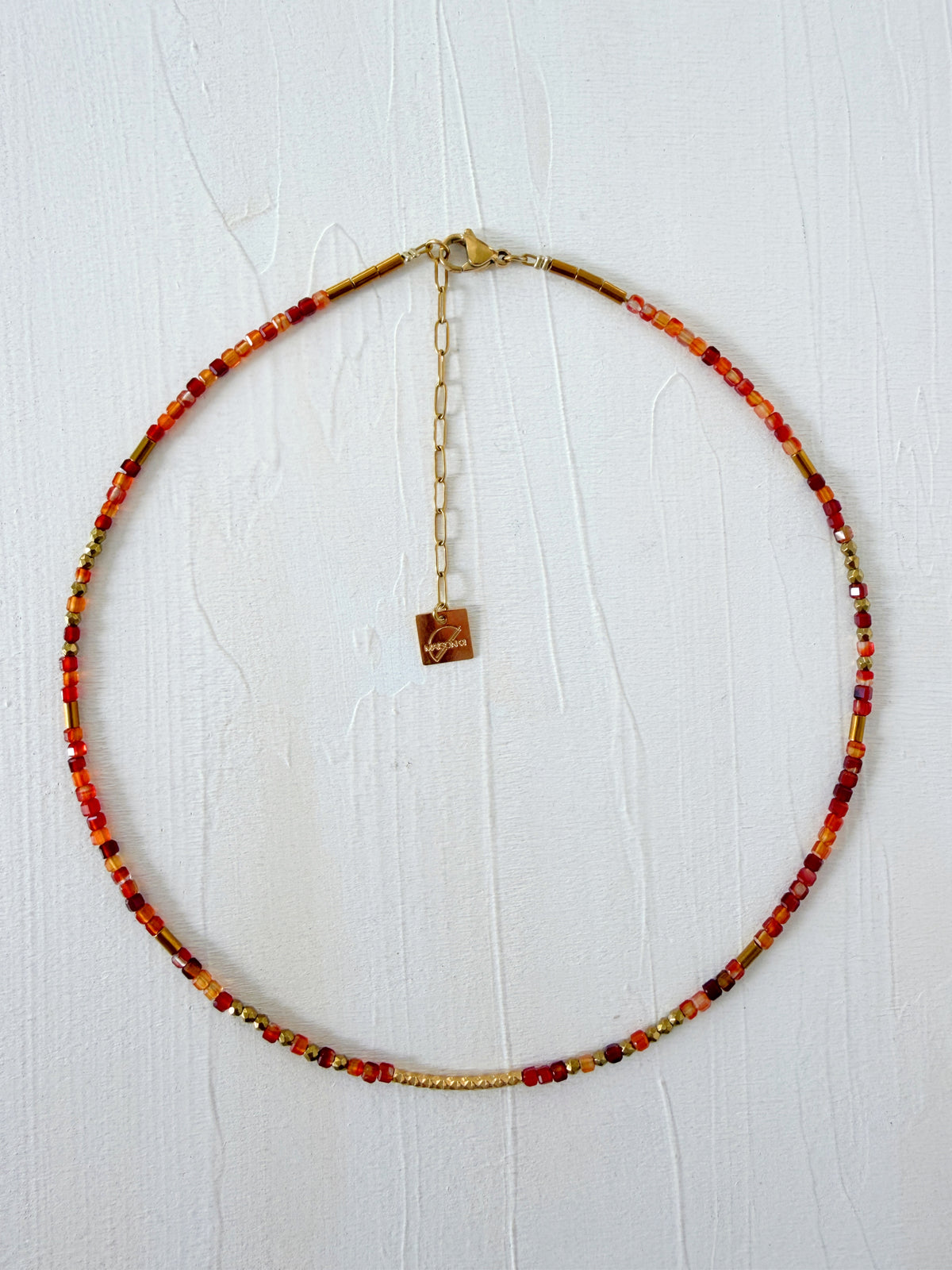 Collier VALTÉRI - Agate rouge