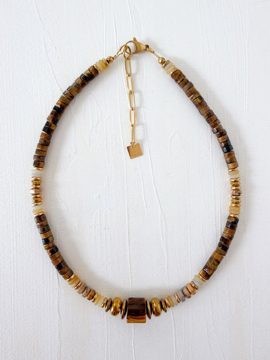 Collier VARO - Oeil de tigre
