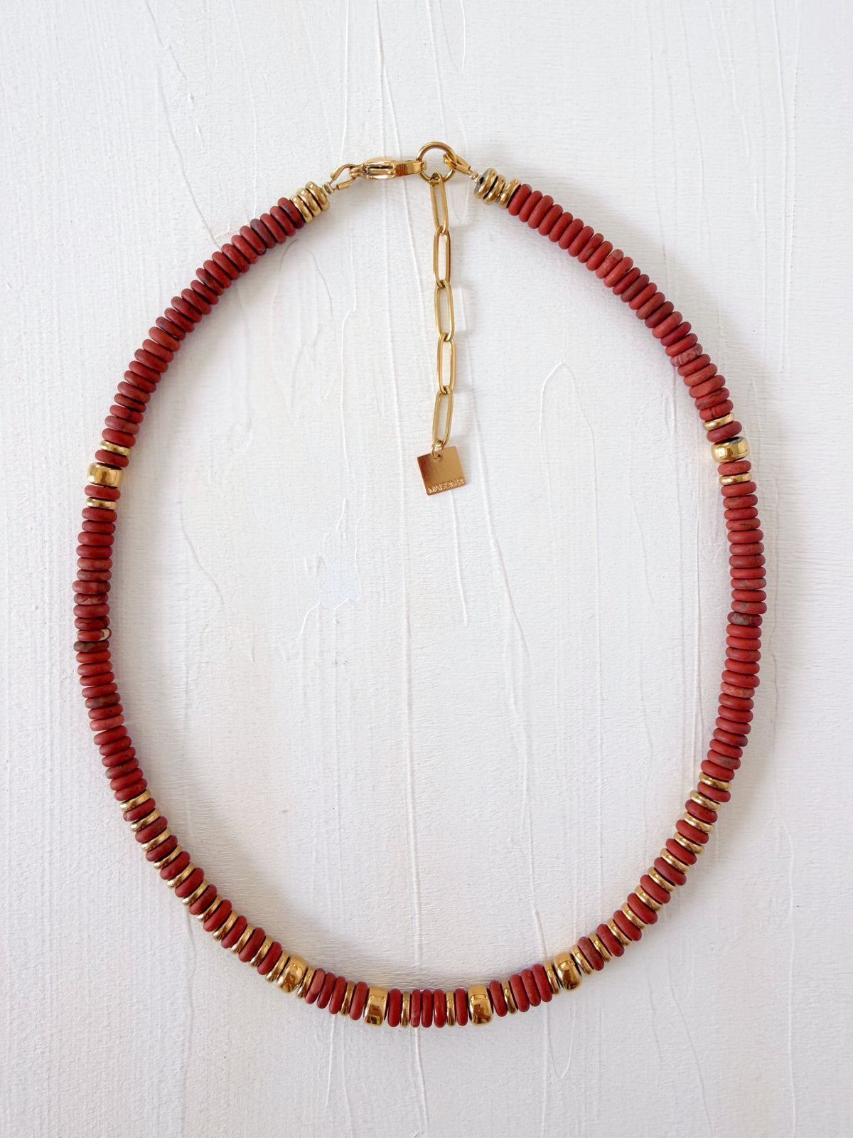 Collier VINNIO - Jaspe rouge