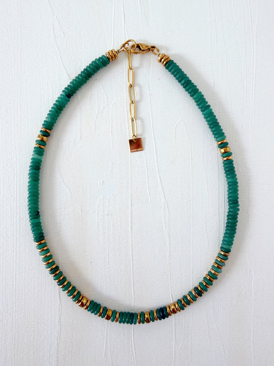 Collier VINNIO - Aventurine verte