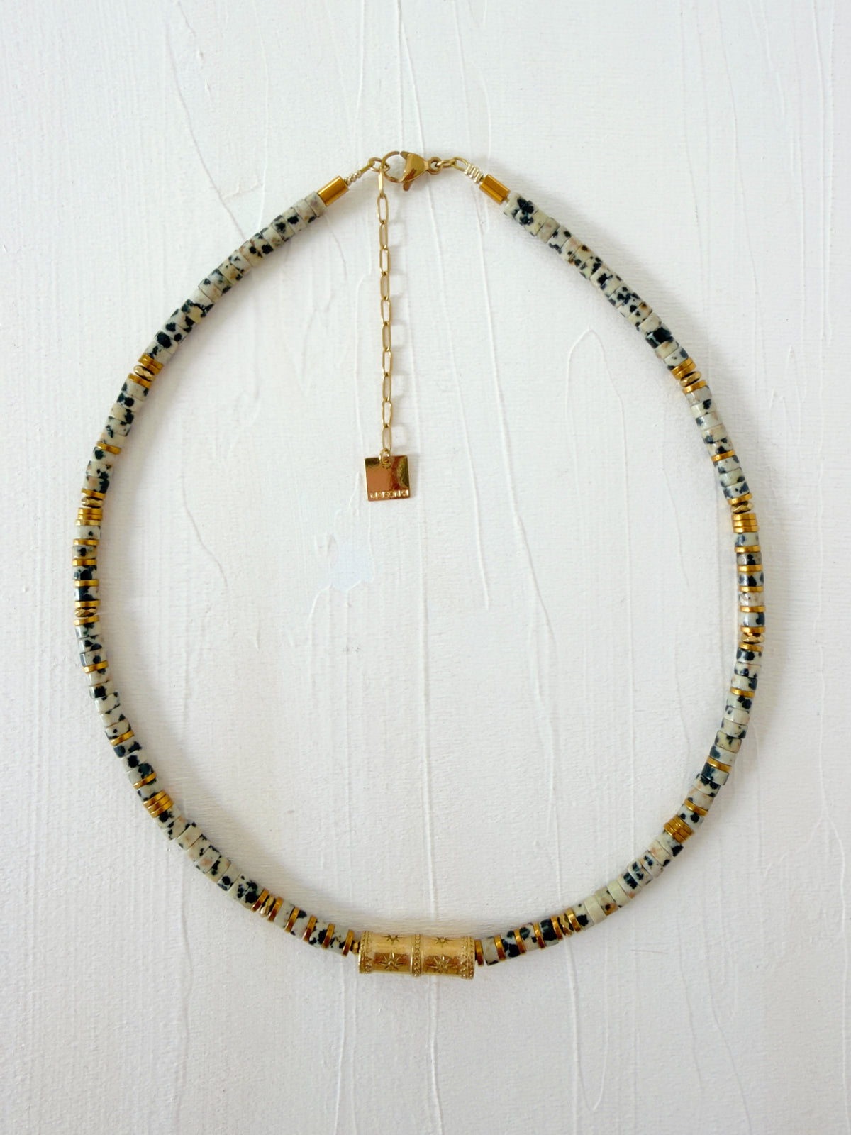 Collier SVEN - Jaspe dalmatien