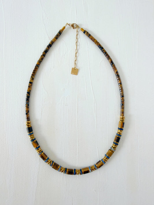 Collier VOLTAIRE - Oeil de tigre