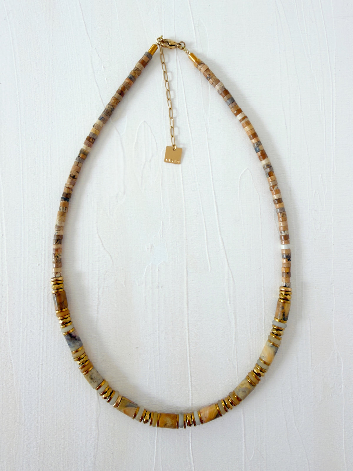 Collier VOLTAIRE - Agate dentelle