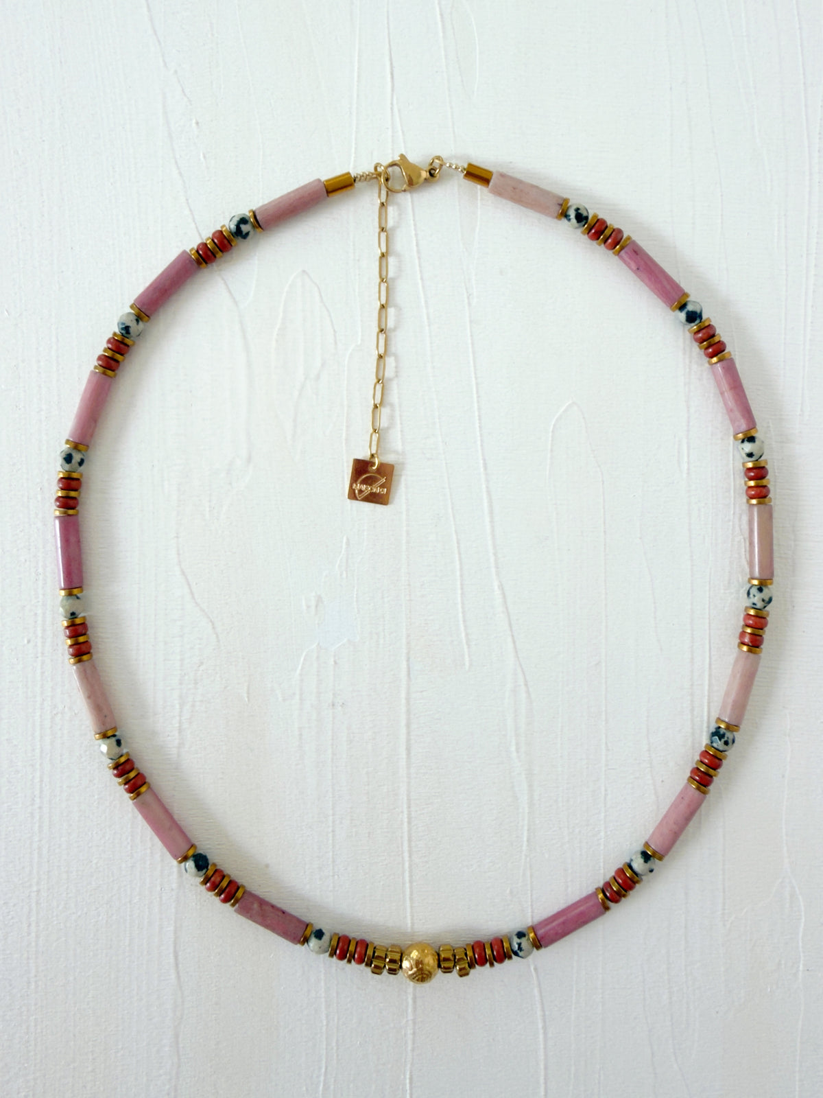Collier VALDÈS - Rhodonite