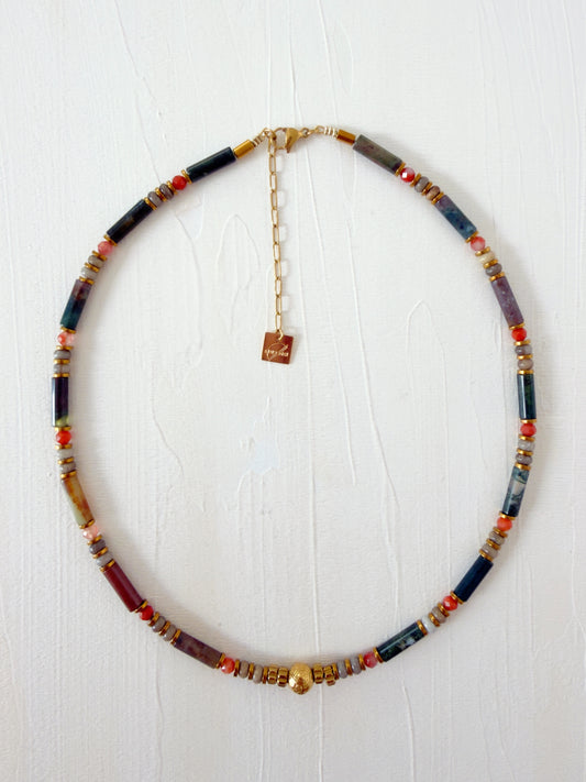 Collier VALDÈS - Agate indienne