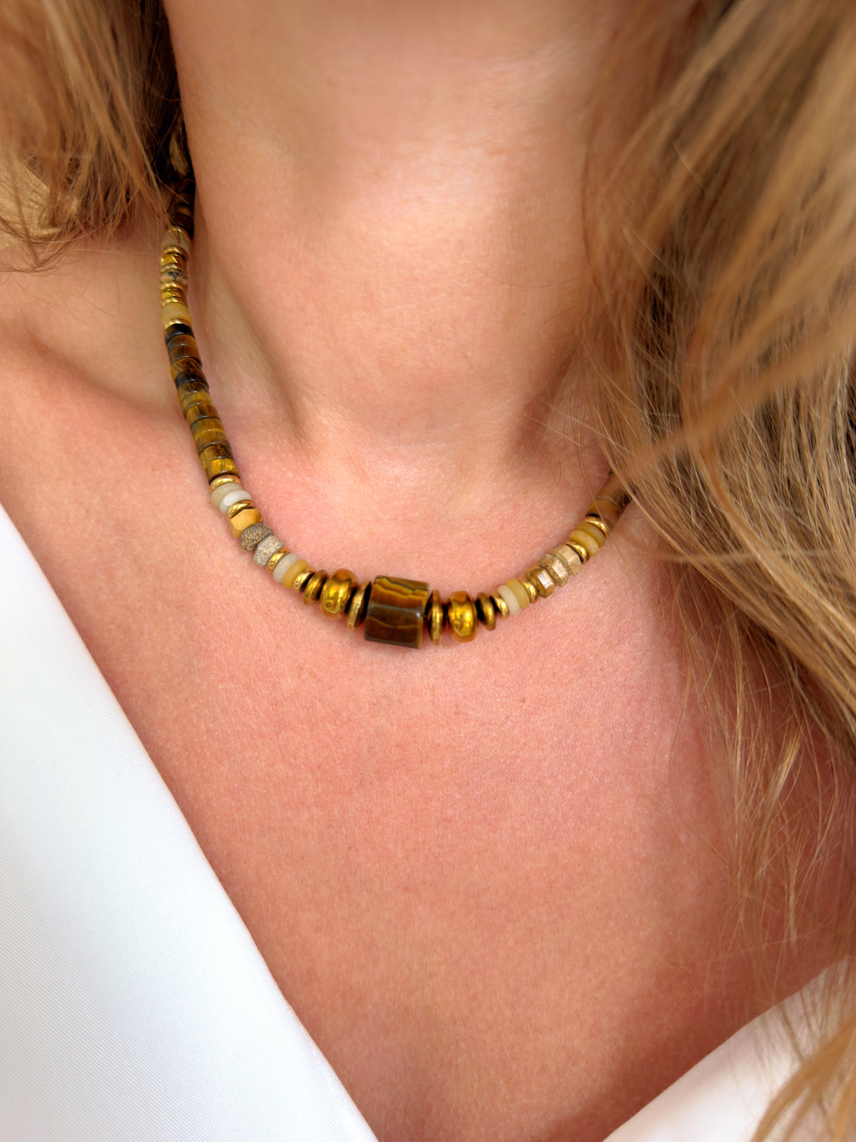 Collier VARO - Oeil de tigre