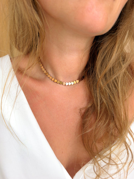 Collier LOVE - Cuivre