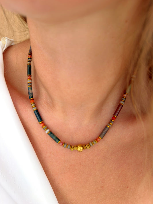 Collier VALDÈS - Agate indienne