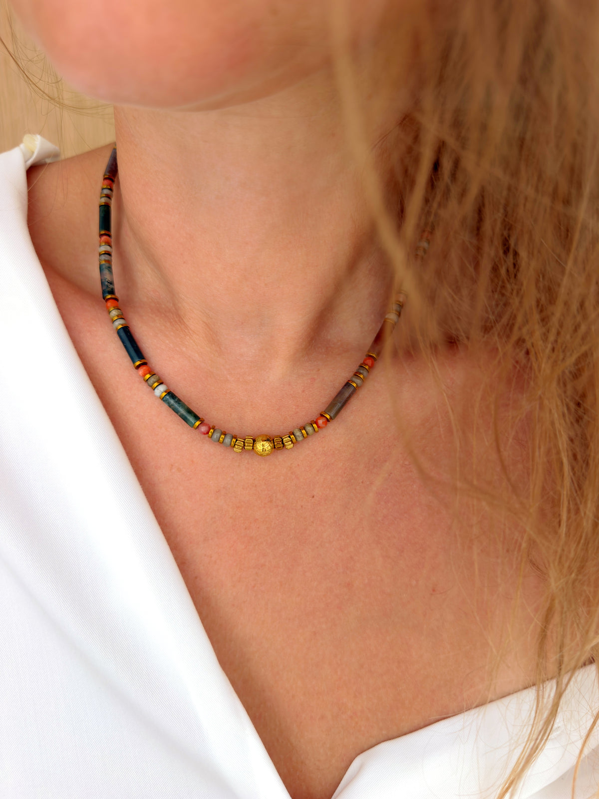 Collier VALDÈS - Agate indienne