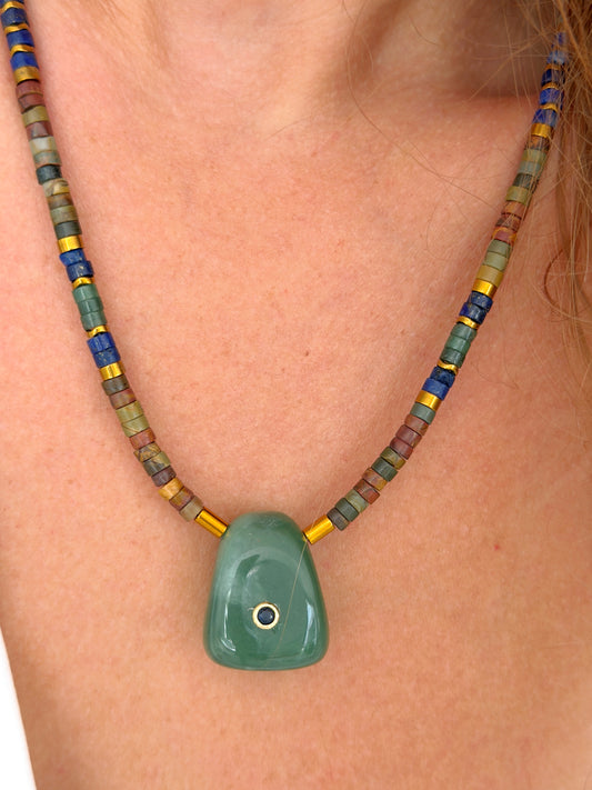 Collier VIRGILE - Aventurine verte