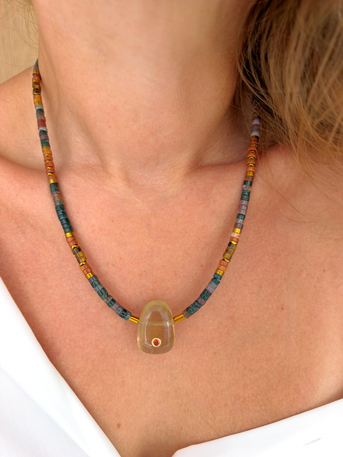 Collier VIRGILE - Quartz citron