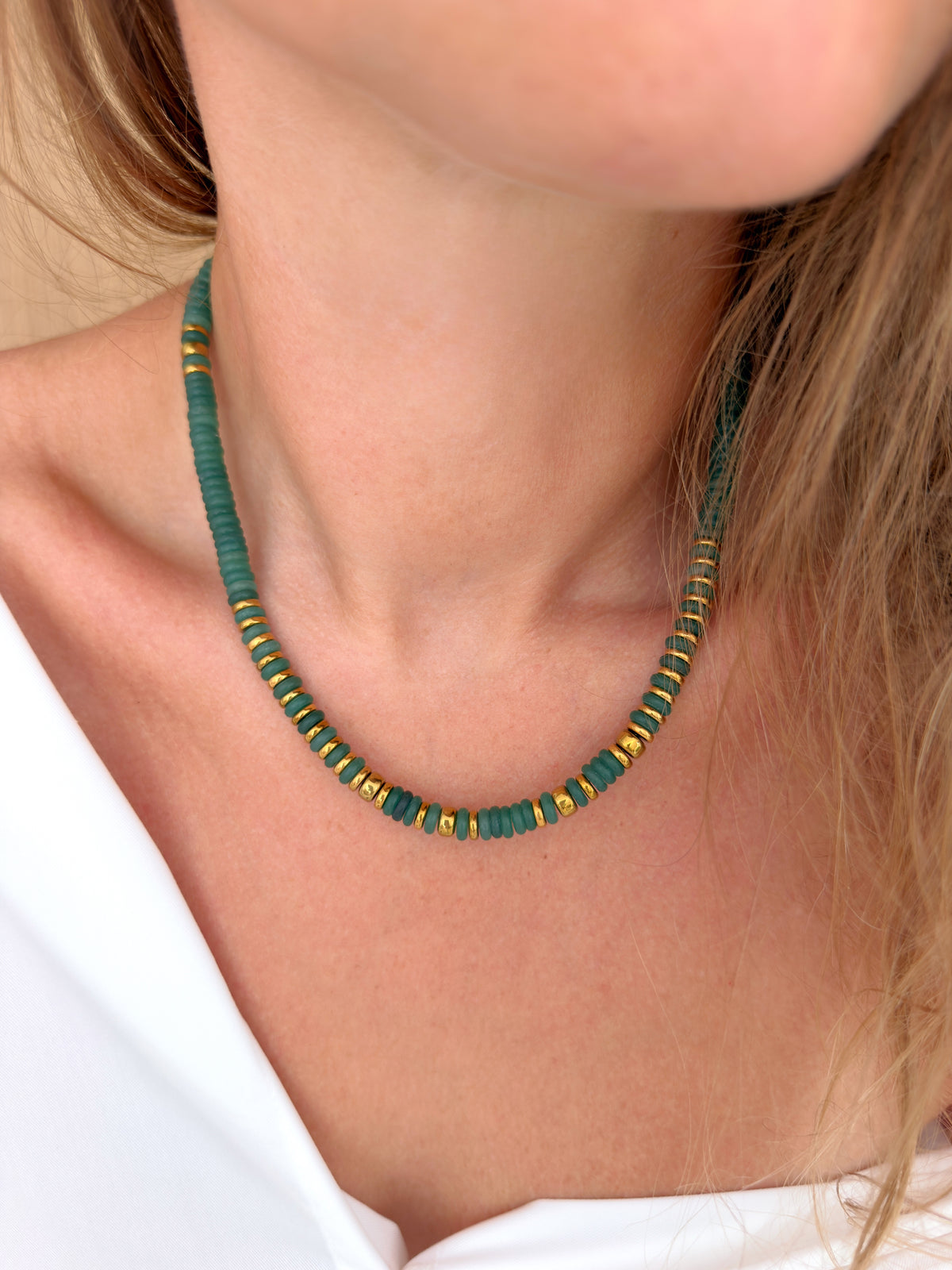 Collier VINNIO - Aventurine verte