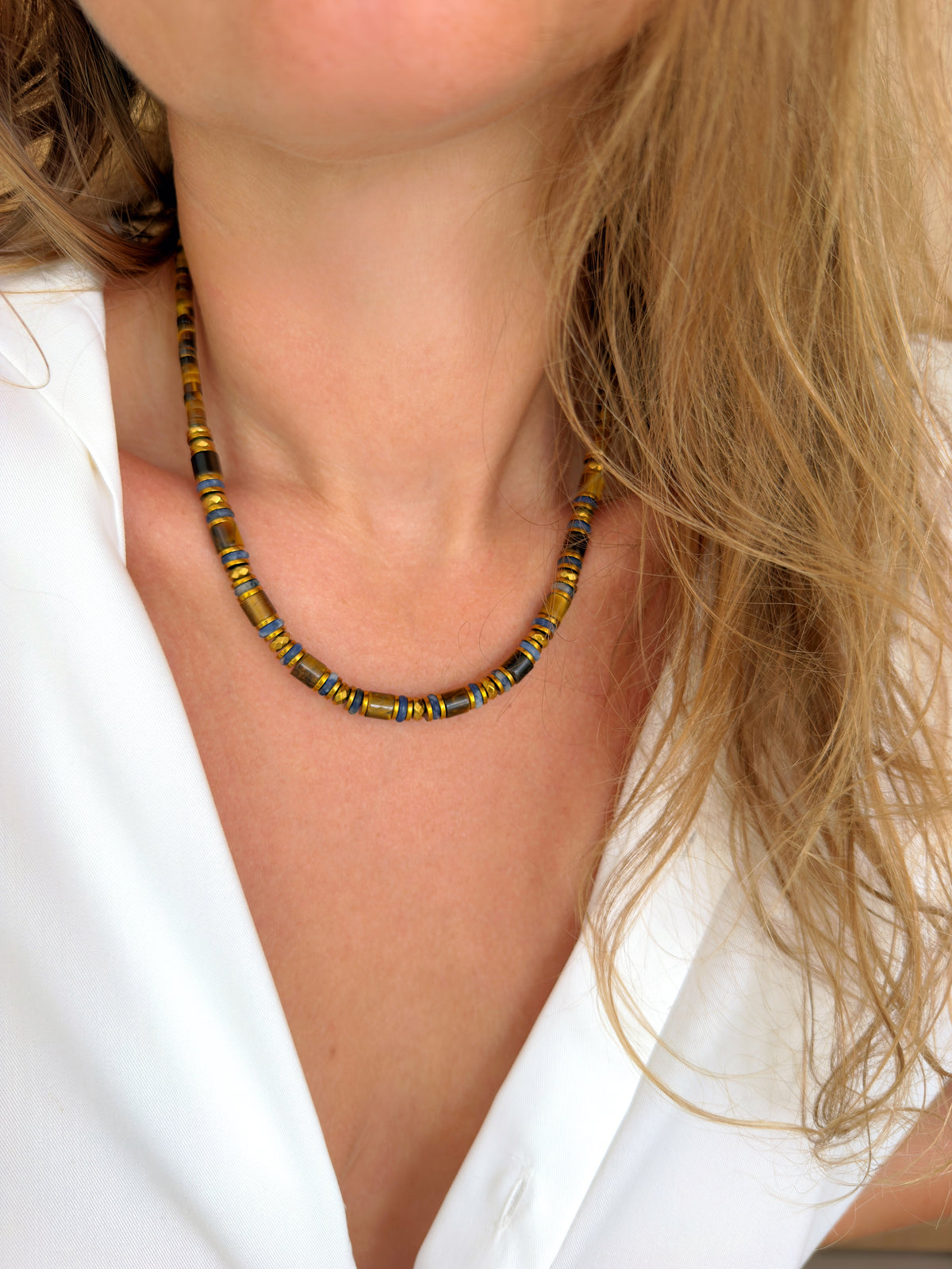 Collier VOLTAIRE - Oeil de tigre