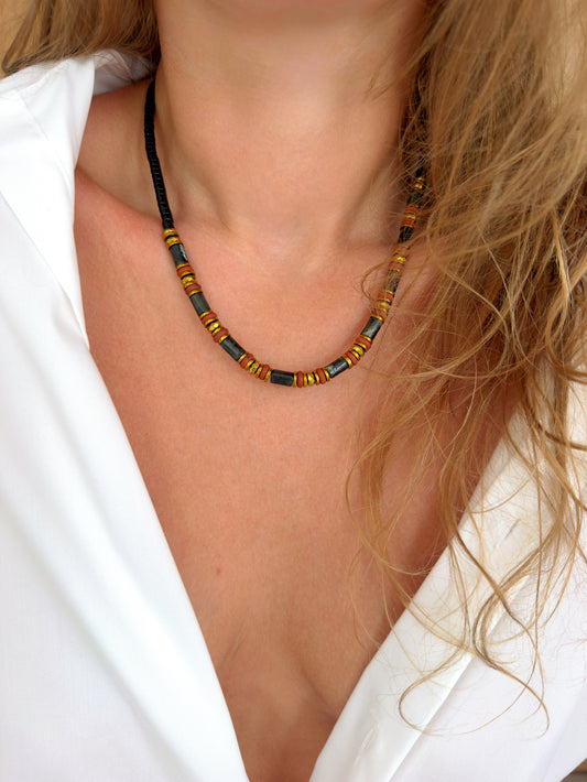 Collier VOLTAIRE - Larvakite