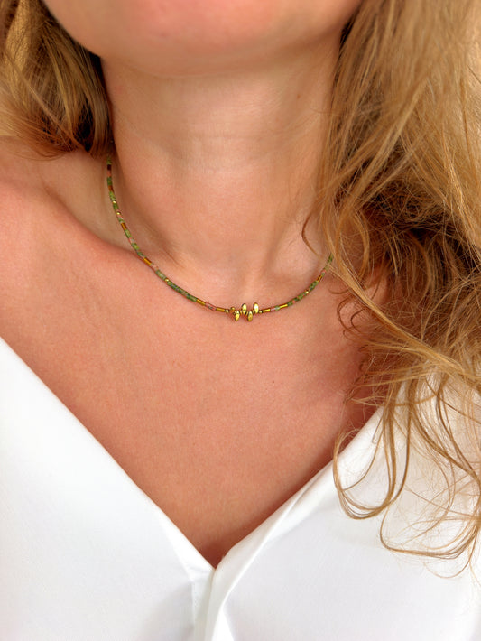 Collier VICTORIO - Unakite