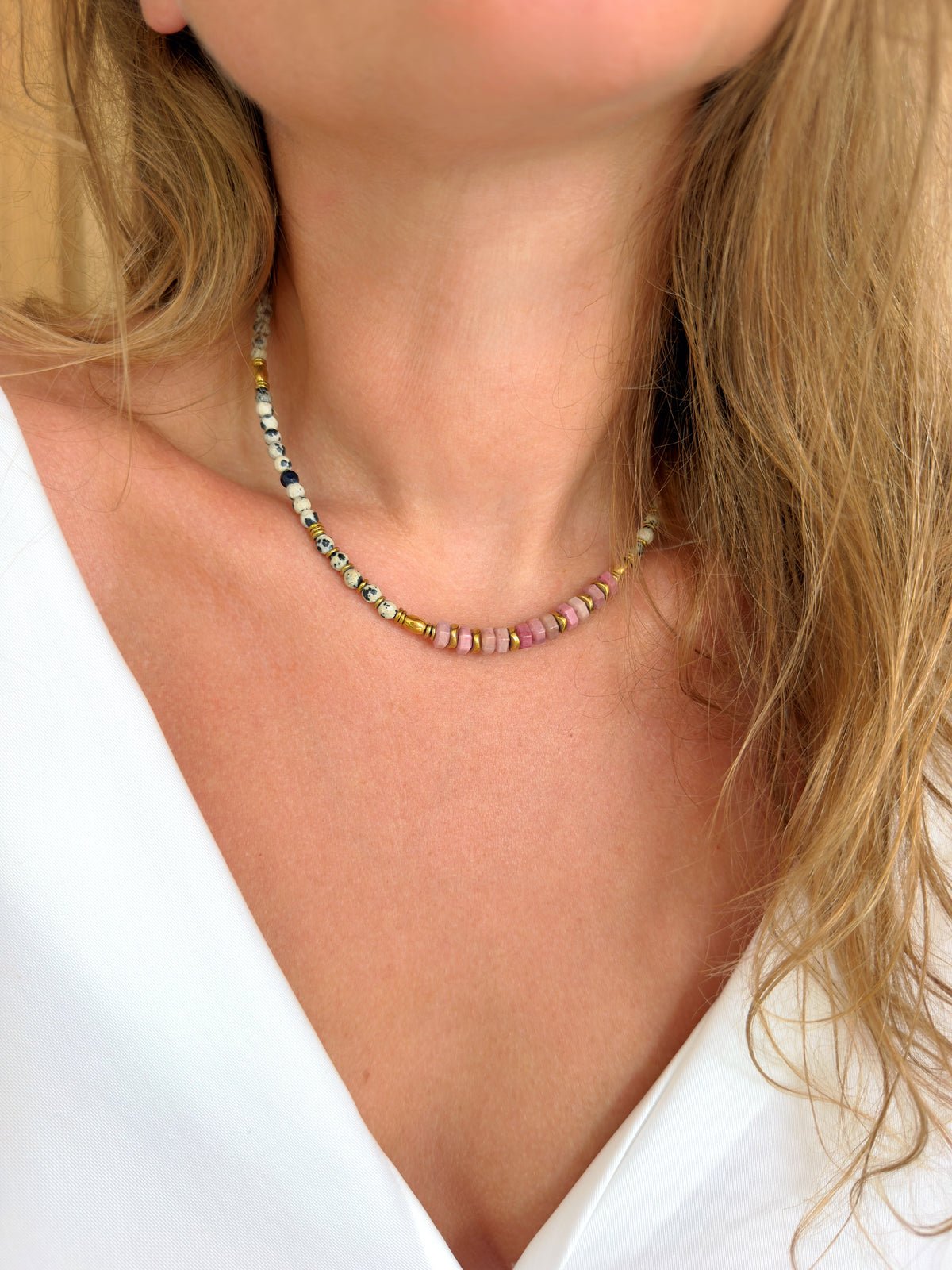 Collier VITO - Rhodonite