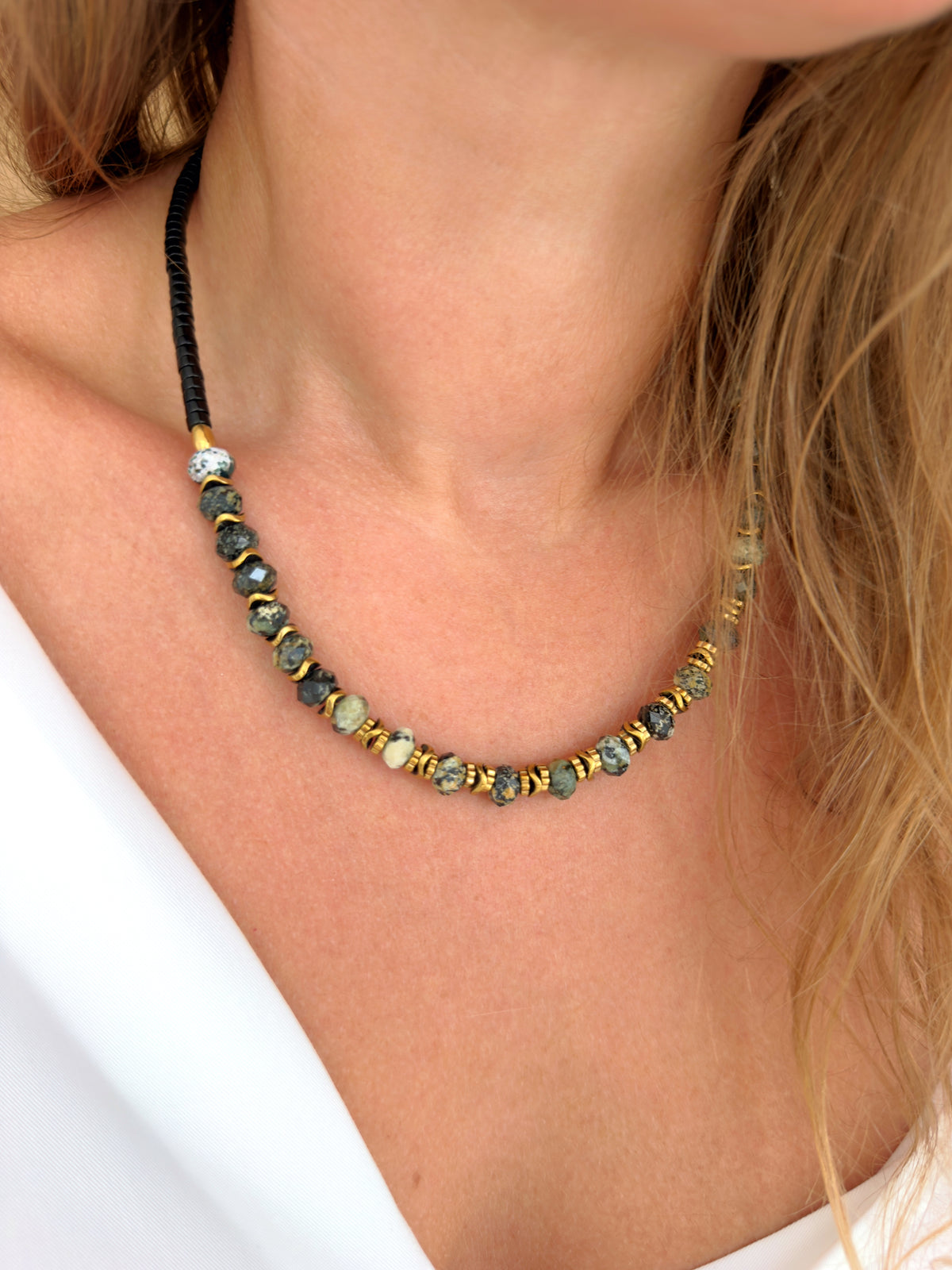 Collier VINICIO - Turquoise africaine noire
