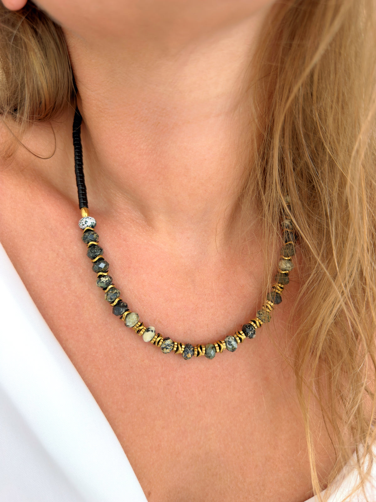 Collier VINICIO - Turquoise africaine noire