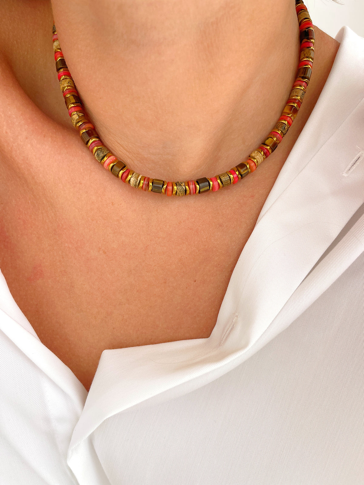 Collier RICO - oeil de tigre