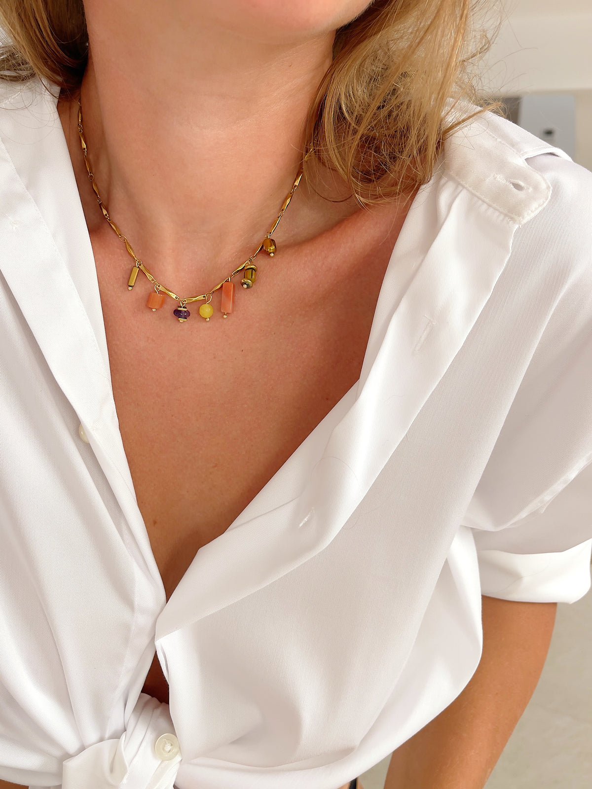 Collier ROSE - purple