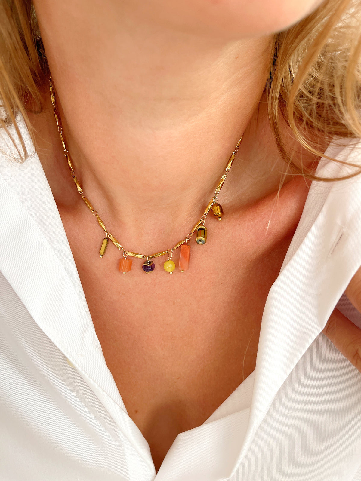Collier ROSE - purple