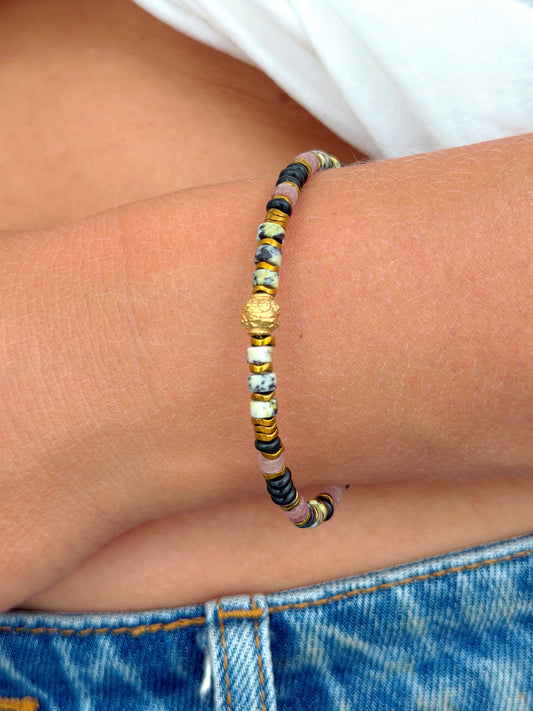 Bracelet VIOLAINE - Turquoise africaine jaune