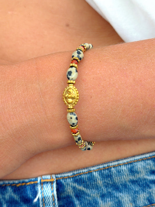 Bracelet TÉA - Jaspe dalmatien