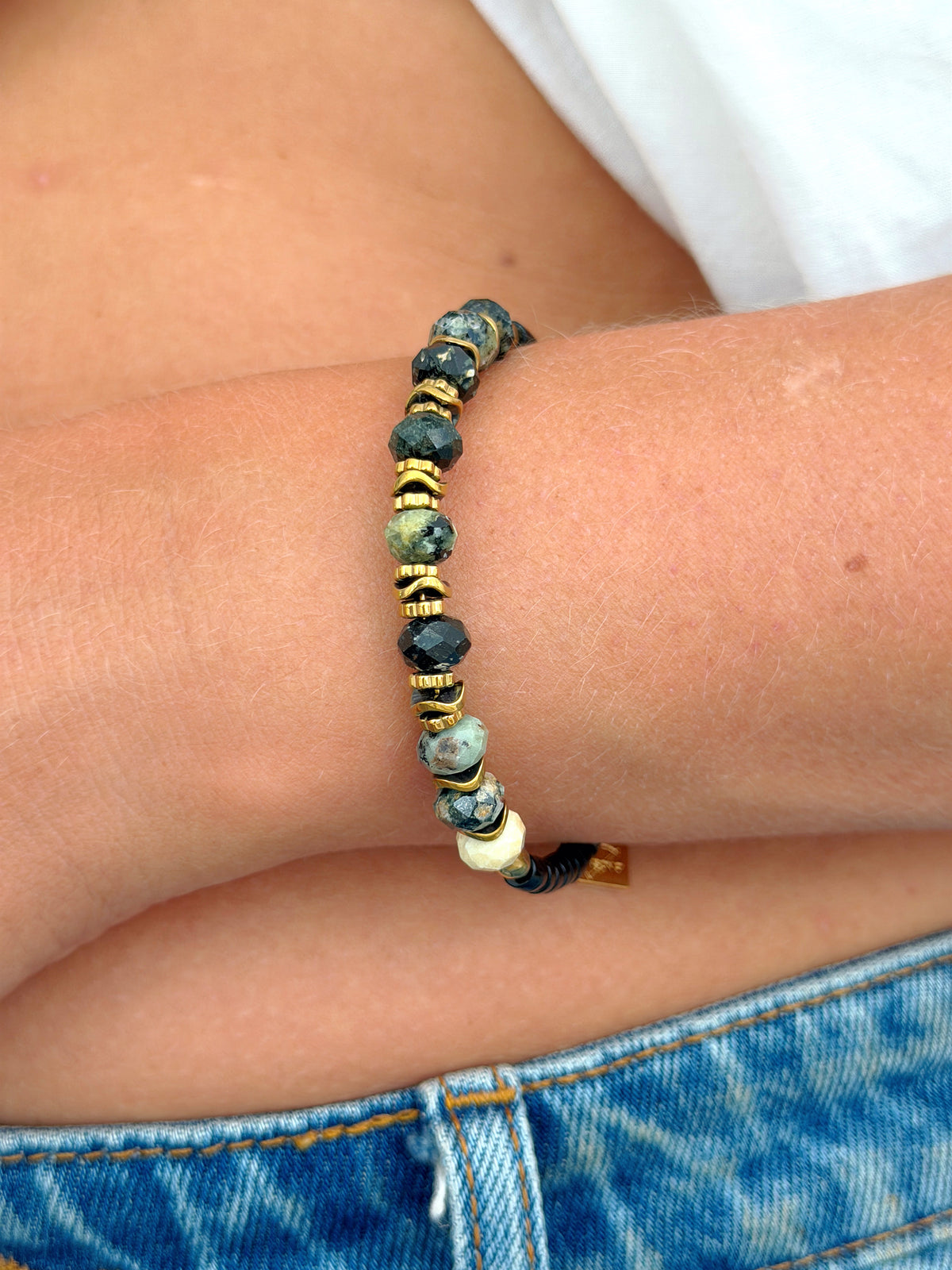 Bracelet VICTOIRE - Turquoise africaine noire