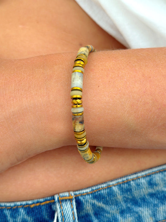 Bracelet VÉRANE - Agate dentelle