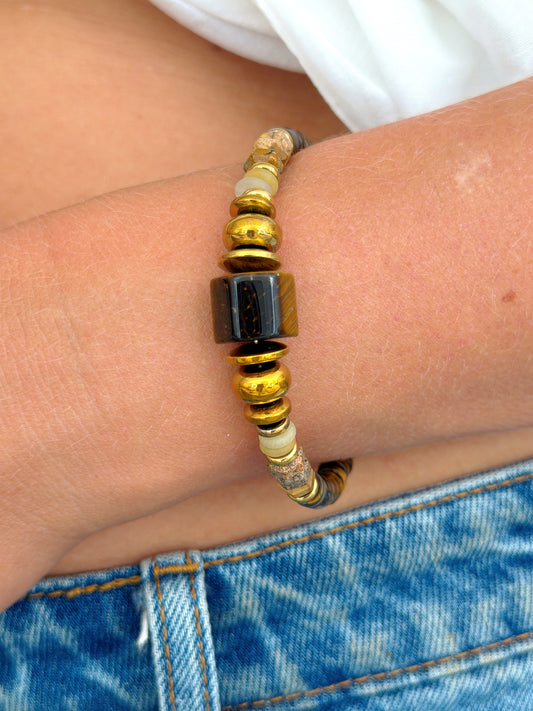 Bracelet VIOLETTE - Oeil de tigre