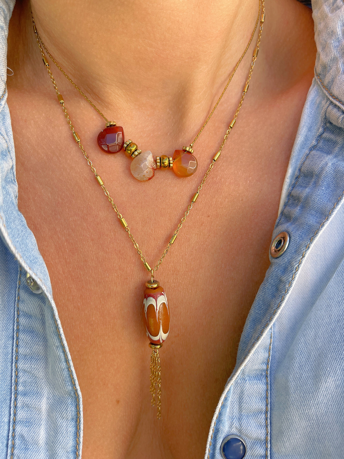Collier RUBY - paprika