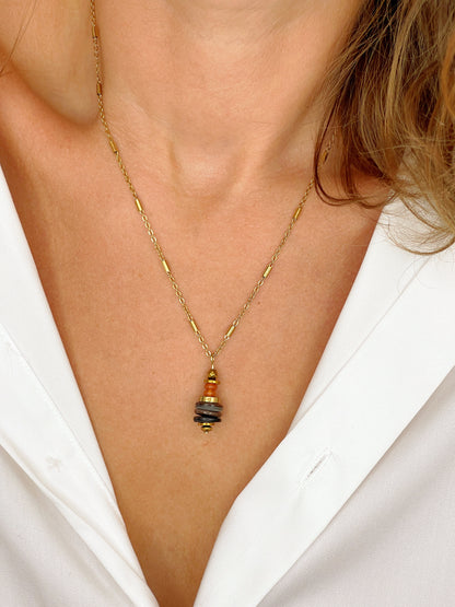 Collier LORETTE - Aventurine rouge